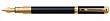 Ручка перьевая Waterman Perspective Black GT, толщина линии F, перо: позолота 23К