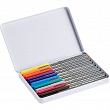 Набор ручек капиллярных для бумаги и картона, 0,3 мм, 10 цветов в наборе, металлическая коробка