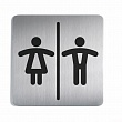 Пиктограмма Durable WC женский / мужской, 150 x 150 мм, матированная сталь