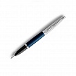 Ручка перьевая Waterman Carene Blue Leather CT, толщина линии F, золото 18К