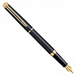 Ручка перьевая Waterman Hemisphere Essential Matt Black GT, толщина линии F, перо: позолота 23К