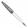 Ручка шариковая Waterman Carene Contemporary White ST, толщина линии M, серебро